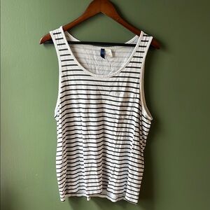 H&M Striped Sleeveless Top - Black and White